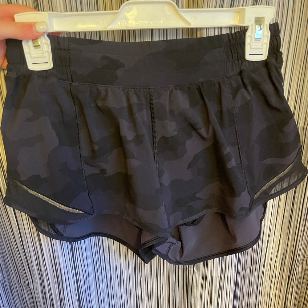 Lululemon camouflage hotty hot shorts!!
